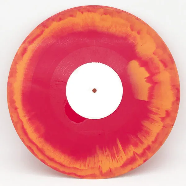 Flame coloured vinyl record
